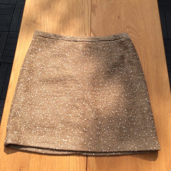 Women's Apt. 9 Gold/Khacki Metallic Skirt Size 8 - Picture 5 of 10